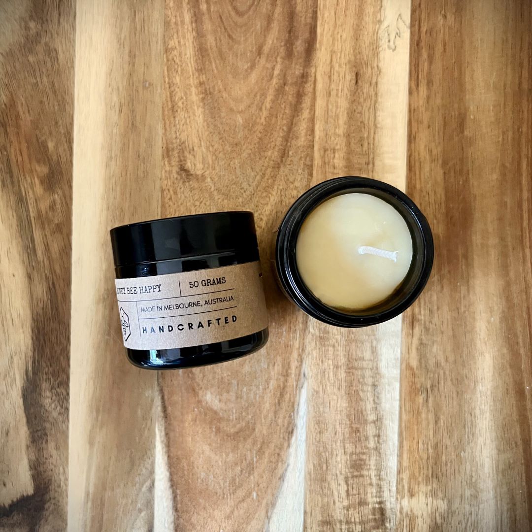 Honey Bee Happy Beeswax Candle